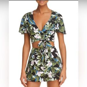 Show Me Your MuMu - Floral Wrap Crop Top and Shorts Set